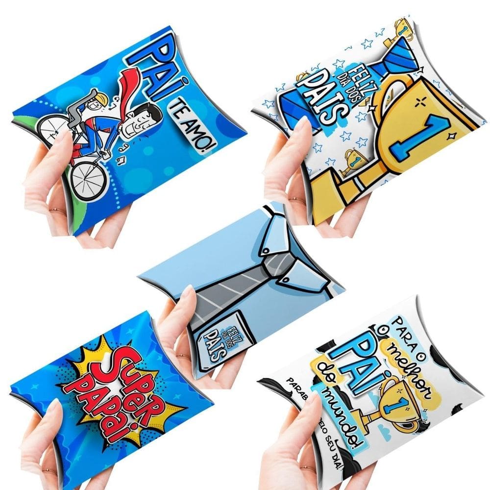 50 Porta Bombom Caixinhas Dia Dos Pais Caixa Almofada - 1