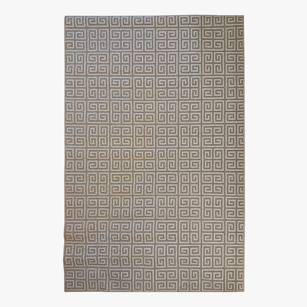 Tapete Sala Magia Geometrico Grego 100X150 Cm Bege