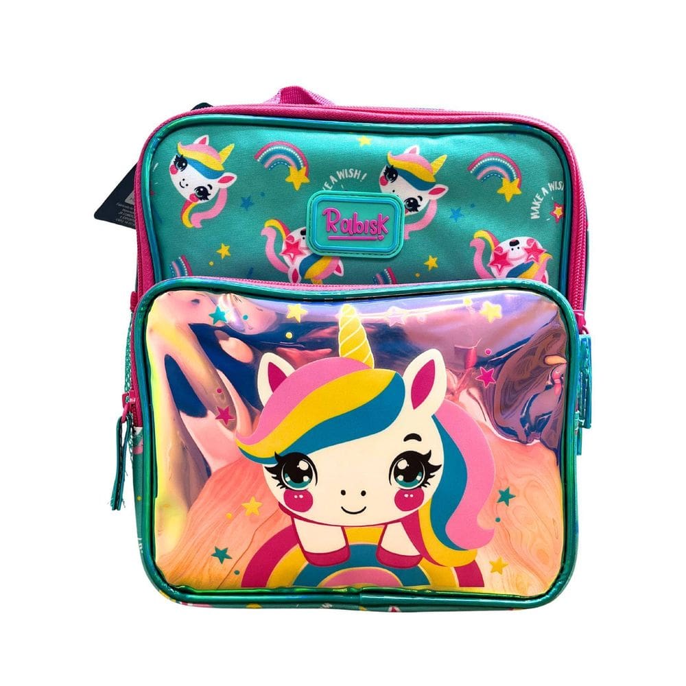 Lancheira Escolar Térmica Unicórnio Arco Iris Rku5004L Verde