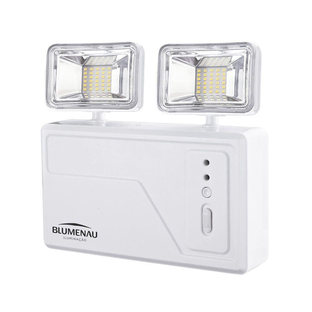 Bloco Autônomo Led 2 Faróis Quadrado - Blumenau Iluminação 18w 3000 Lumens