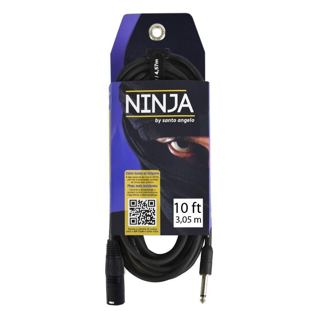 Cabo Microfone Santo Angelo Ninja Nm P10/Xlrm 10Ft/3,01 Mts