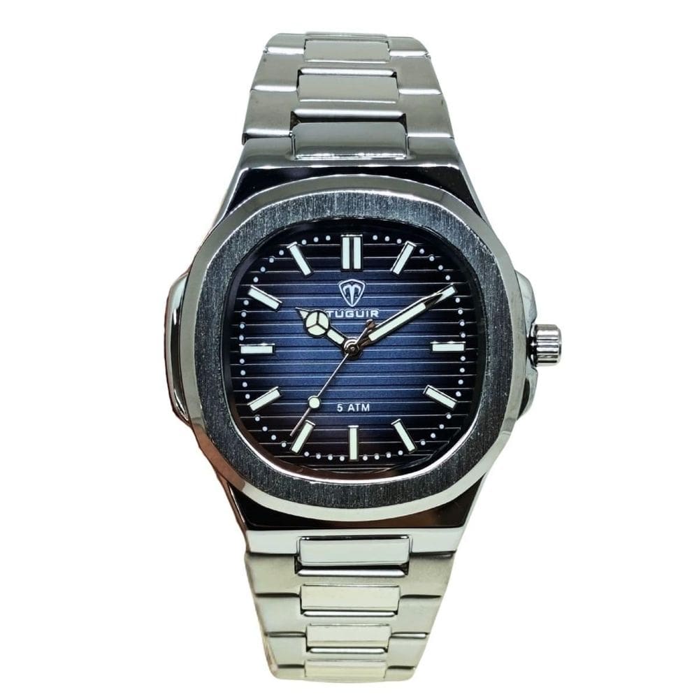 Relógio Masculino Tuguir Analógico 9218 Prata E Azul