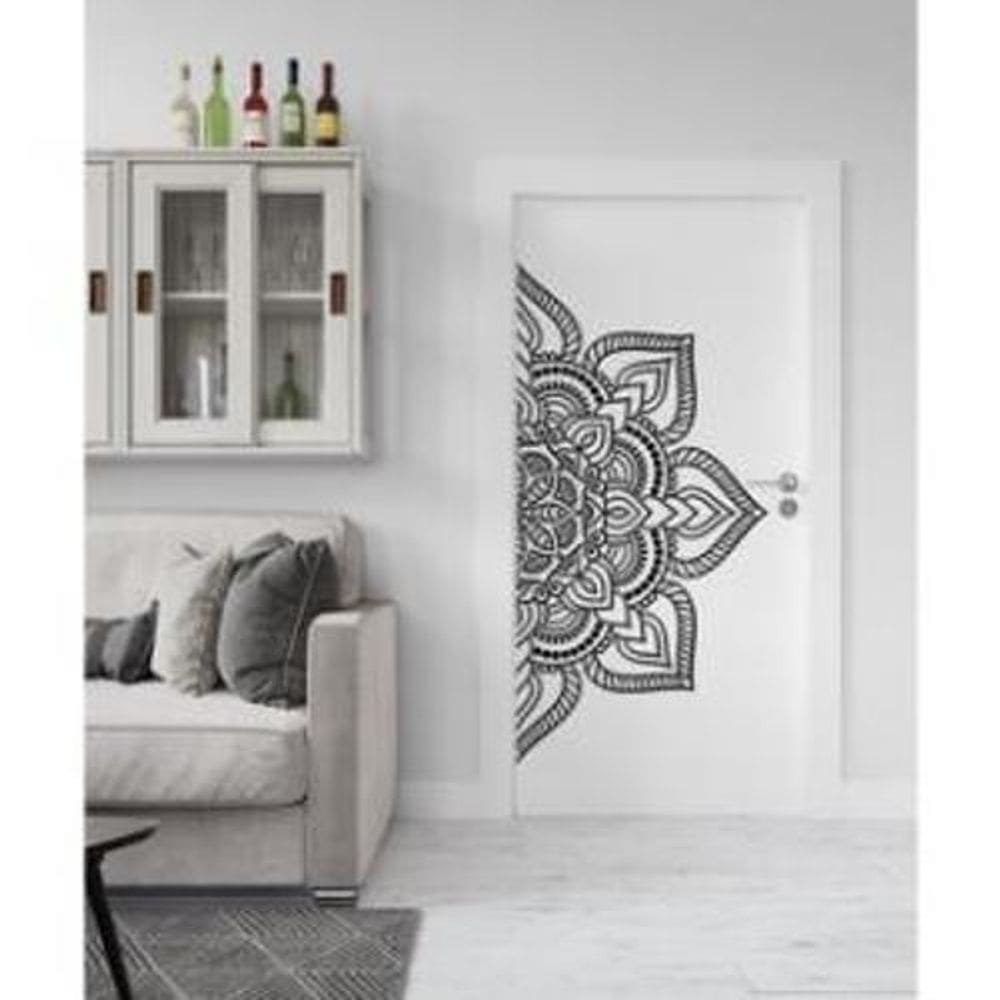 Adesivo De Porta Mandala Mod 24