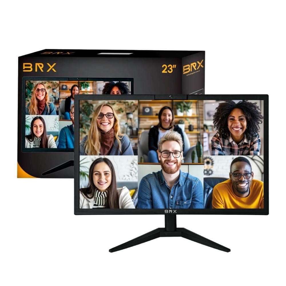 Monitor Brx Led 23`` Hdmi + Vga + Webcam Hd