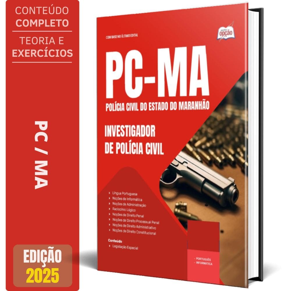 Apostila Pc Ma 2025 - Investigador De Polícia Civil