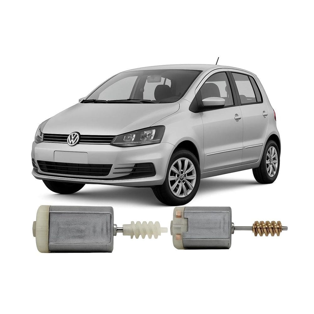 Kit 2 Motor Trava Eletrica Fox 2003 A 2019 Porta Tanque