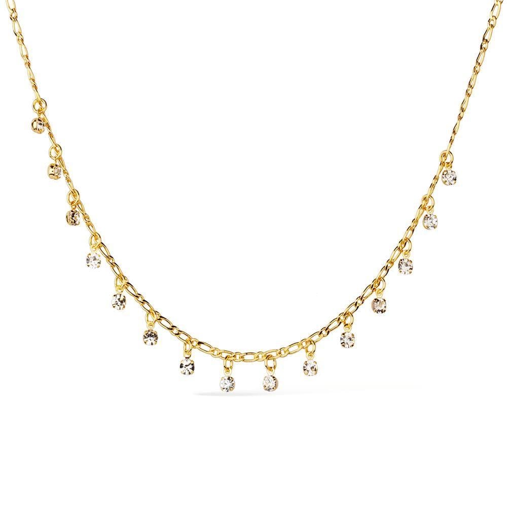 Chocker Dourada Pontos De Luz Com Extensor