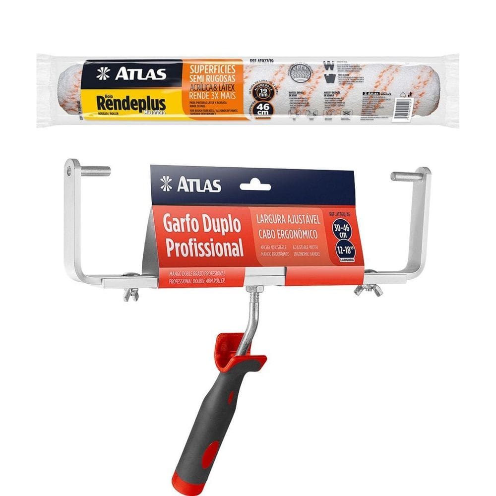 Rolo De Pintura 46Cm Com Garfo Duplo Atlas