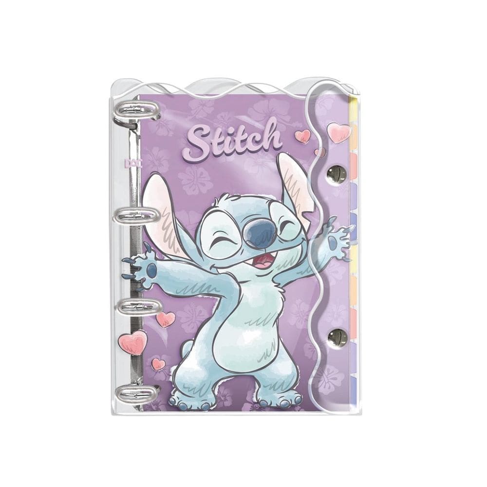 Fichario Escolar Argolado Universitario Diney Stitch Dac