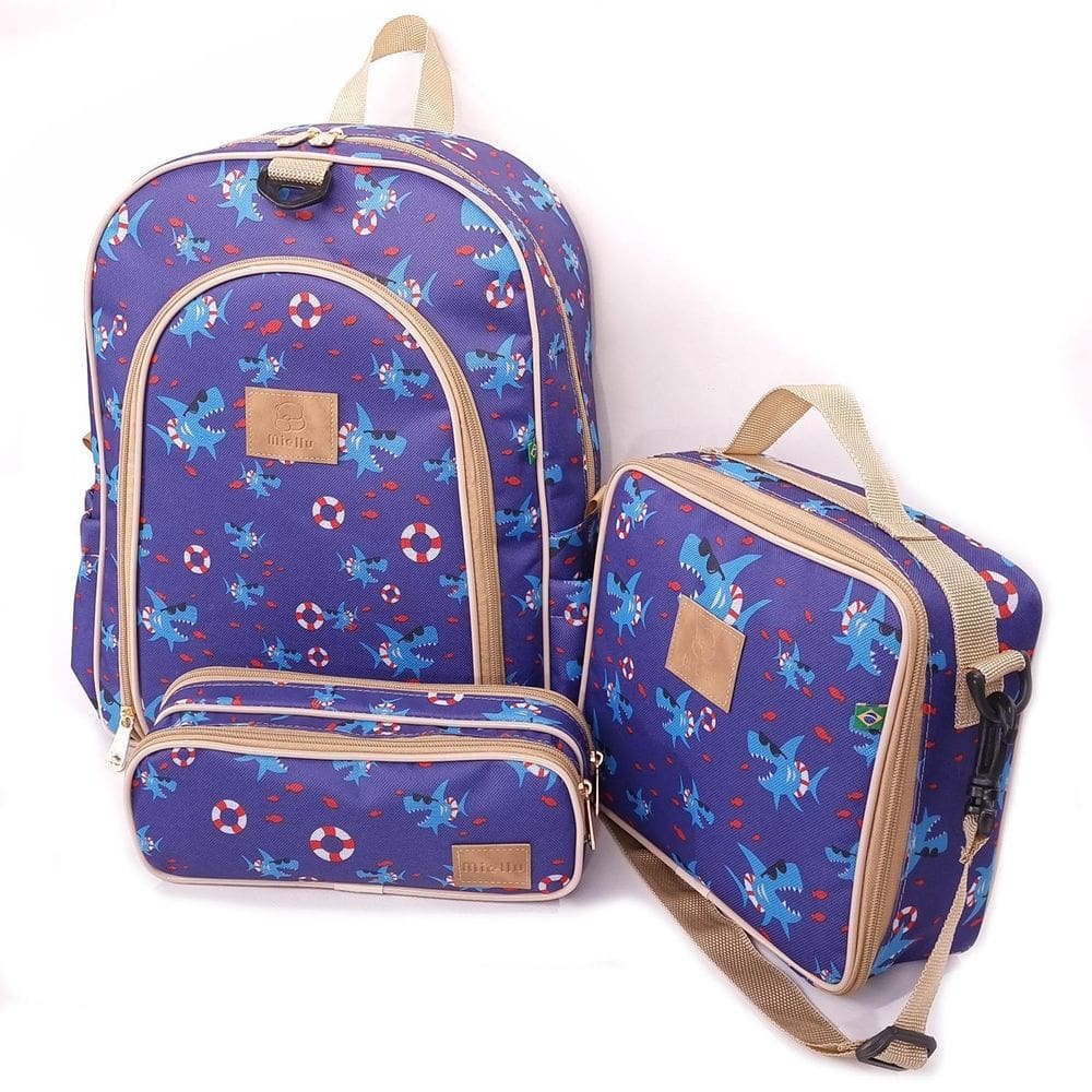 Kit Mochila Escolar Infantil Completo Menina Menino Bolsa