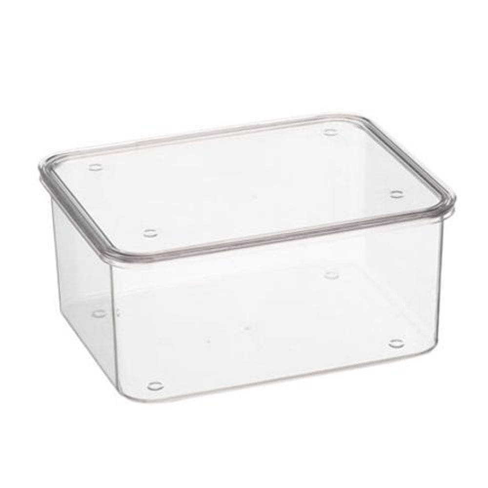 Organizador Cristal Empilhável Com Tampa 20X15X11 Cm