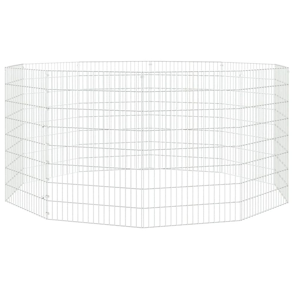 Gaiola de coelho vidaXL Ferro galvanizado de 10 painéis 54x80 cm