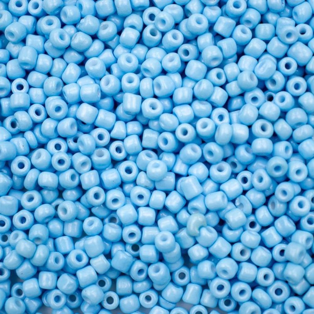 Miçanga Vidro Azul Claro 3,6Mm 100G Guia Umbanda Candomblé
