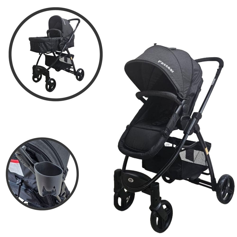 Carrinho Bebê 3 Em 1 Passear Júpiter Vira Moisés Travel