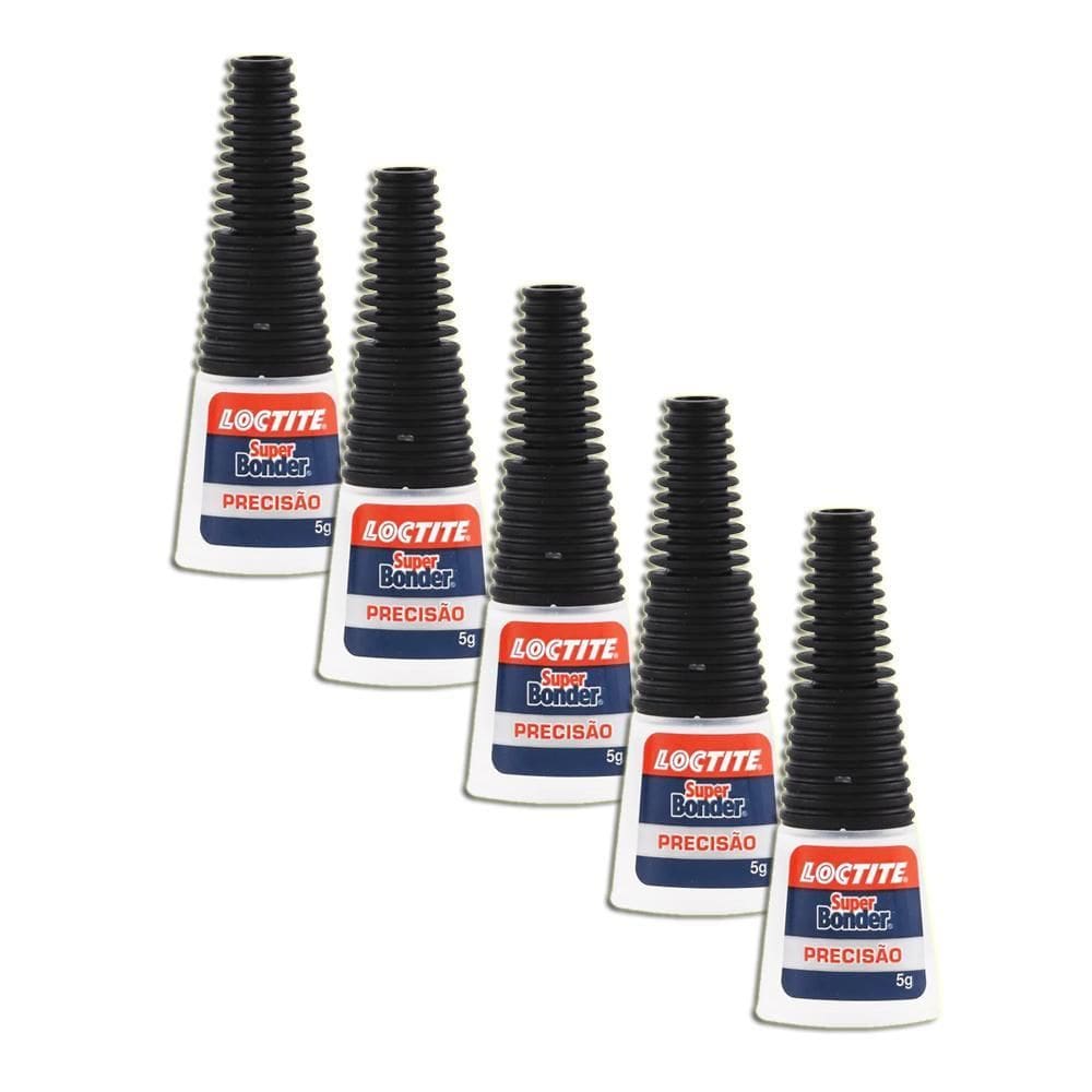 Super Bonder Loctite Cola Forte 5 Gramas Kit 5