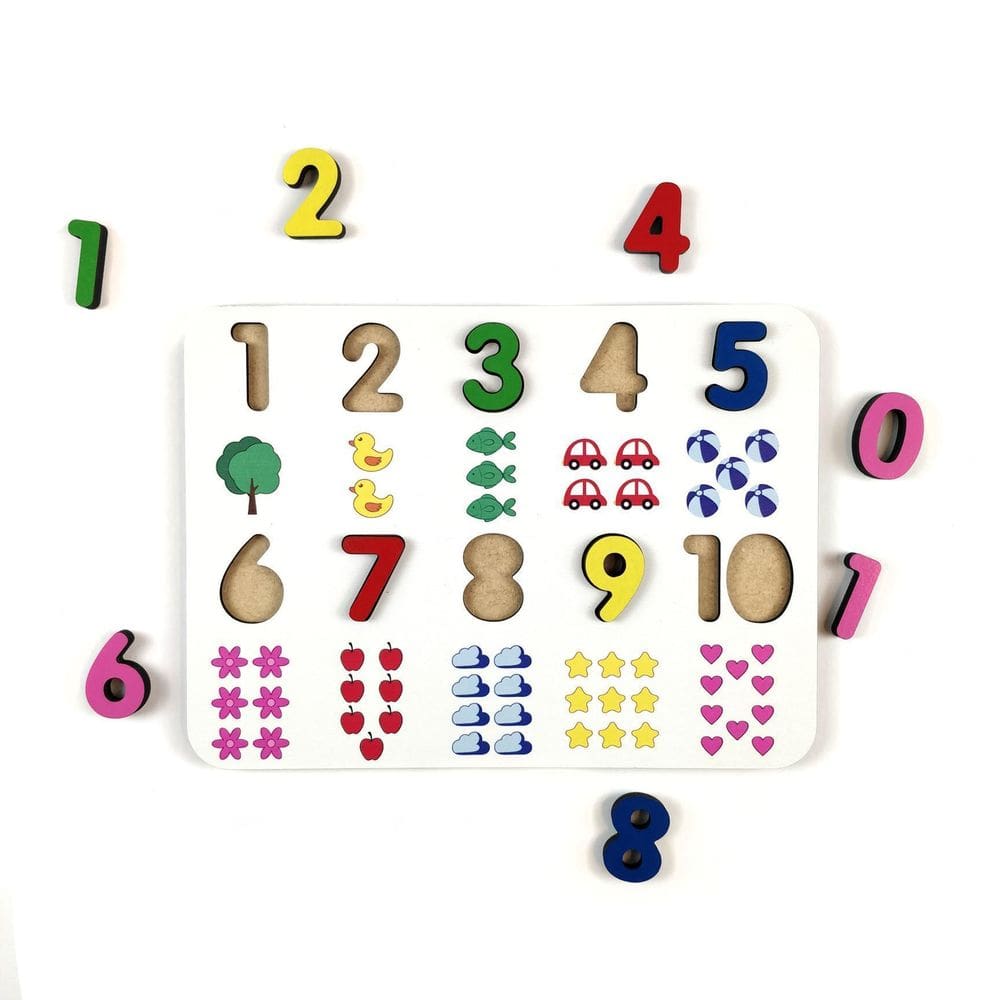 Números Ilustrado 3D - Educativo Pedagógico Encaixe