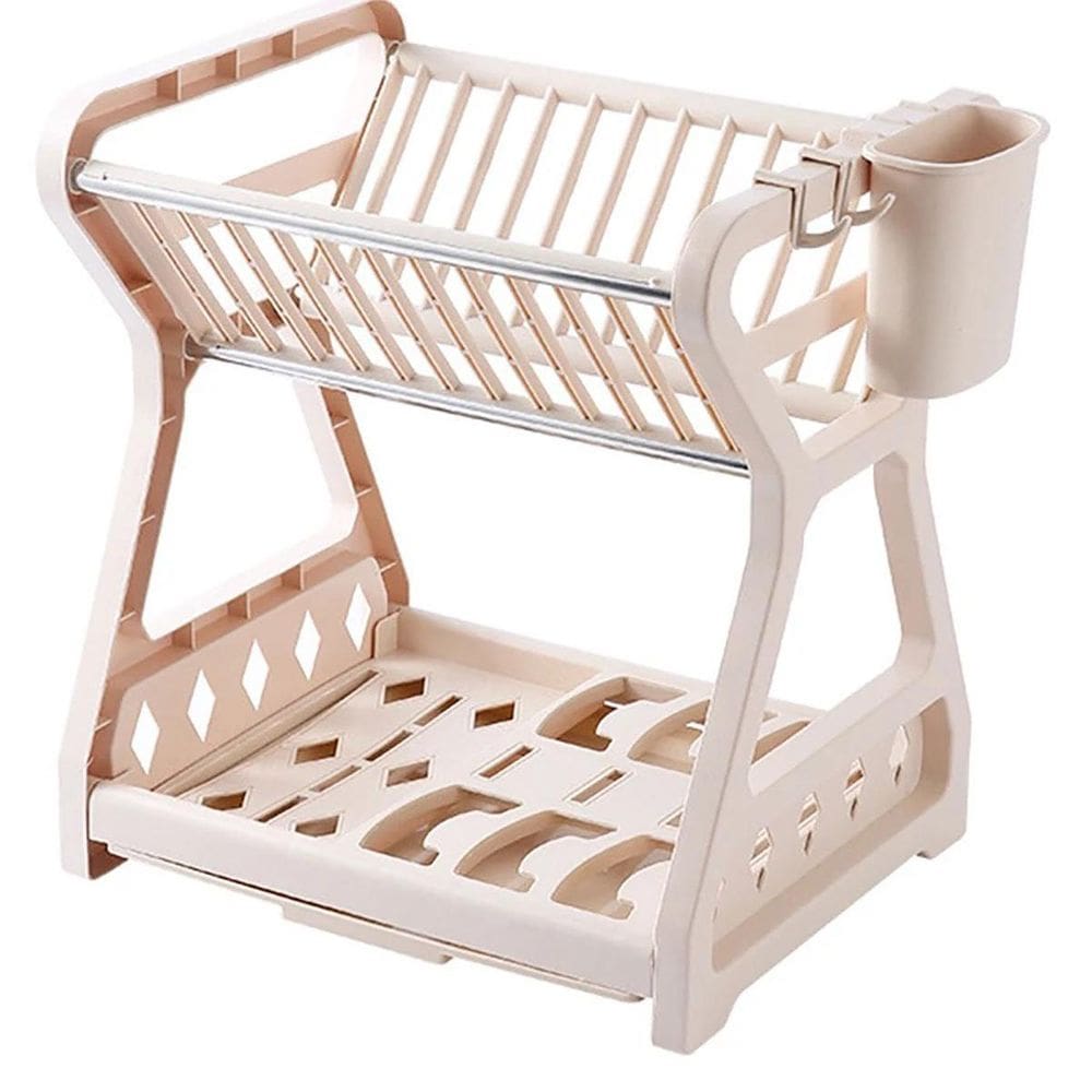 Escorredor De Pratos Duplo Desmontável 12 Pratos