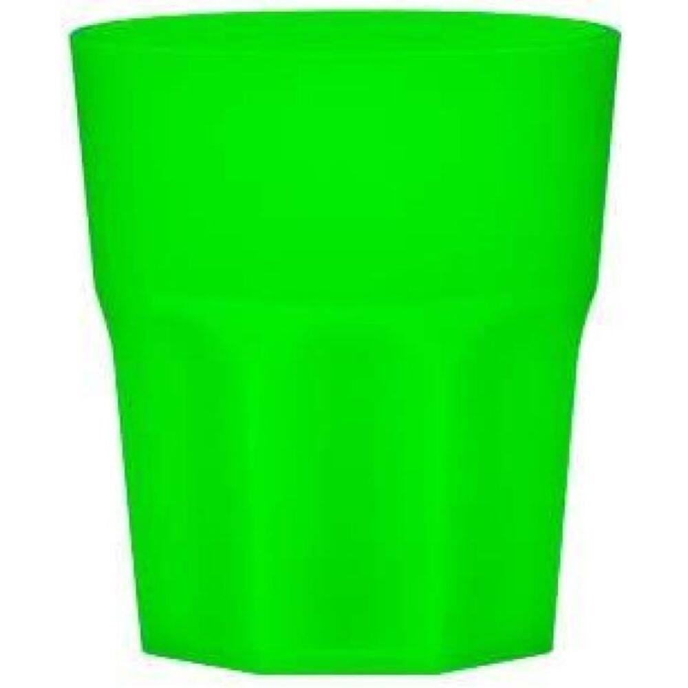 Kit 2 Copos Mini Roma Verde Neon 300Ml Plástico Premium