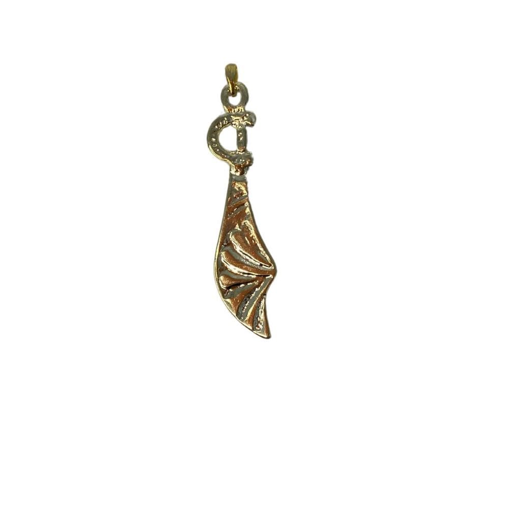 Pingente Espada 3 Cm Metal Banhado Dourado