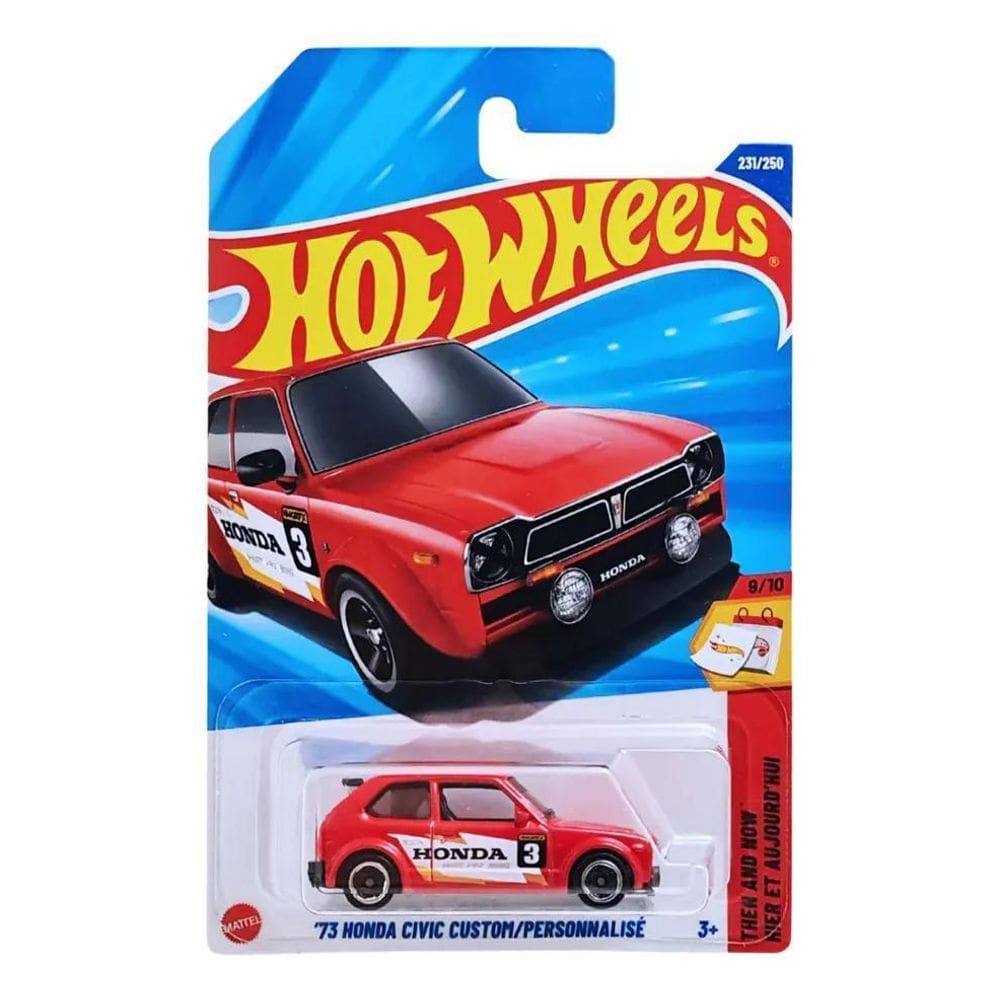 Hot Wheels 73 Honda Civic Custom/Personnalise Vermelho