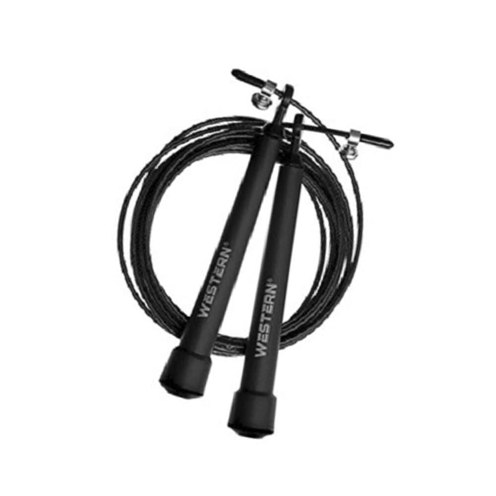 Corda De Pular Treino Fitness Jump Ajustável 3 Metros Preto