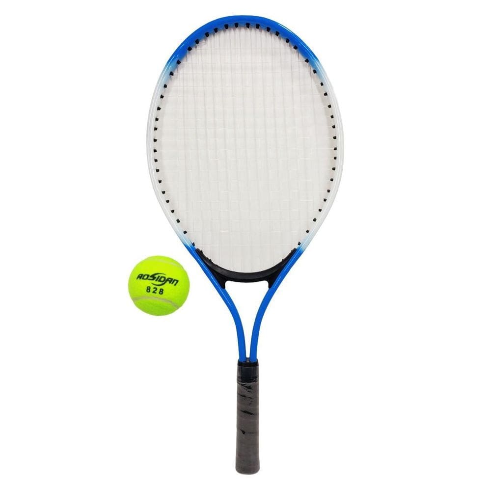 Kit Esportivo Raquete Tênis De Quadra Azul + Bolsa + Bolinha