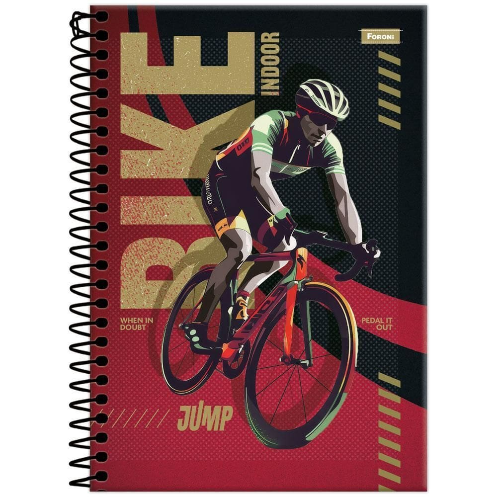 Caderno 1/4 80Fls Esp 140X202Mm Jump Bike Foroni