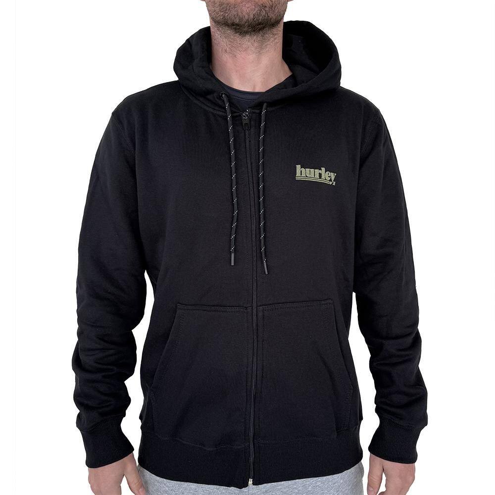 Moletom Hurley Aberto Puff Over WT25 Masculino Preto