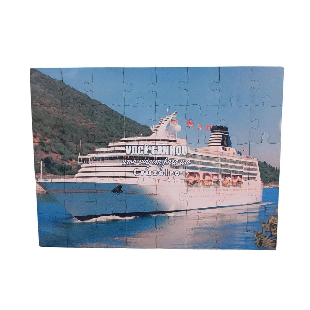 Quebra Cabeça Presenteie Quem Você Ama Cruzeiro 40 Peças Mdf