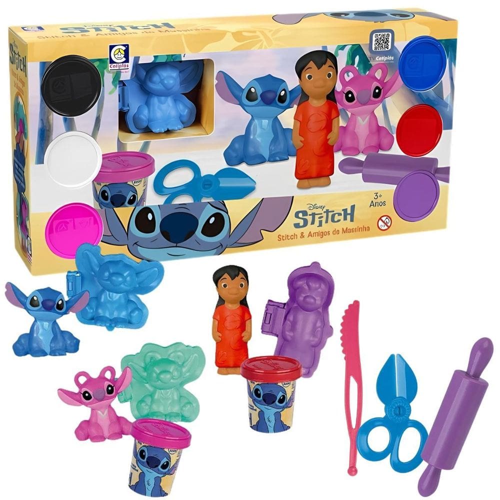 Brinquedo Lilo & Stitch E Amigos Da Massinha 2900 Cotiplás