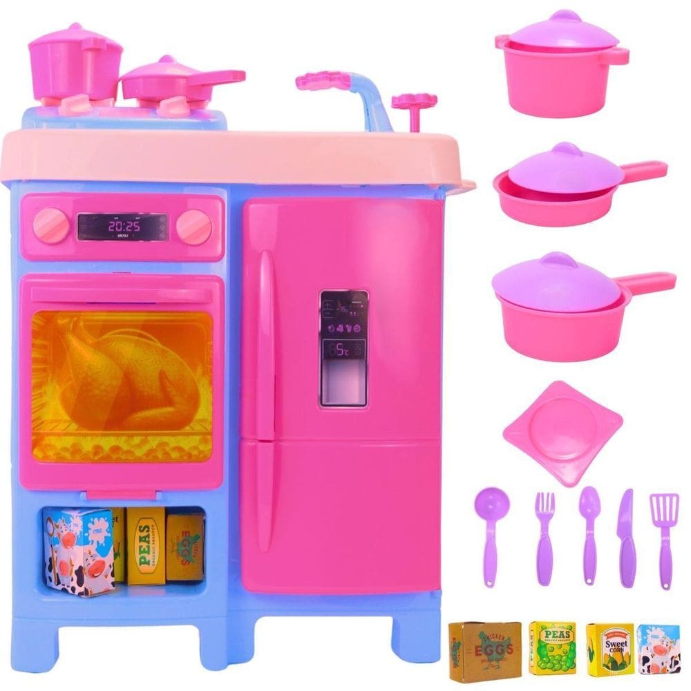 Brinquedo Cozinha Completa Bancadinha Toy Chef - Samba Toys