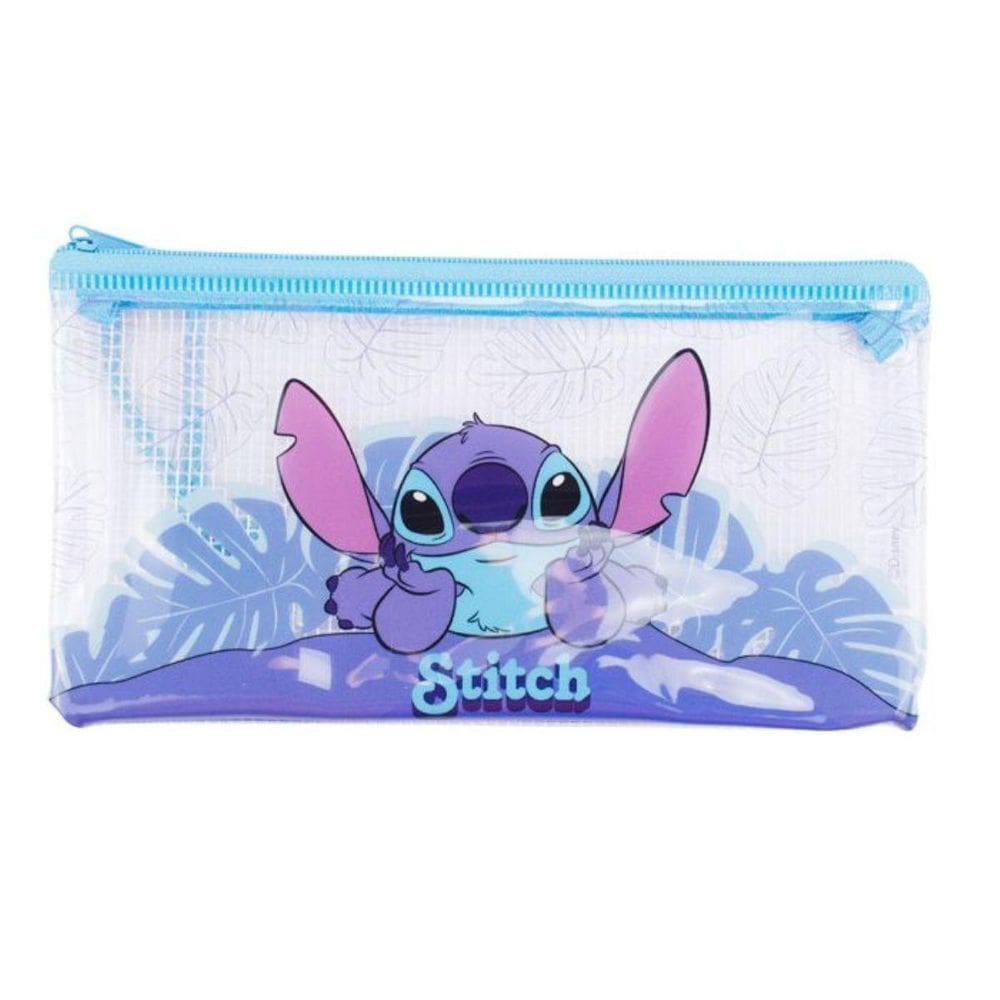 Estojo Necessaire Transparente Stitch 11.5X21Cm Disney