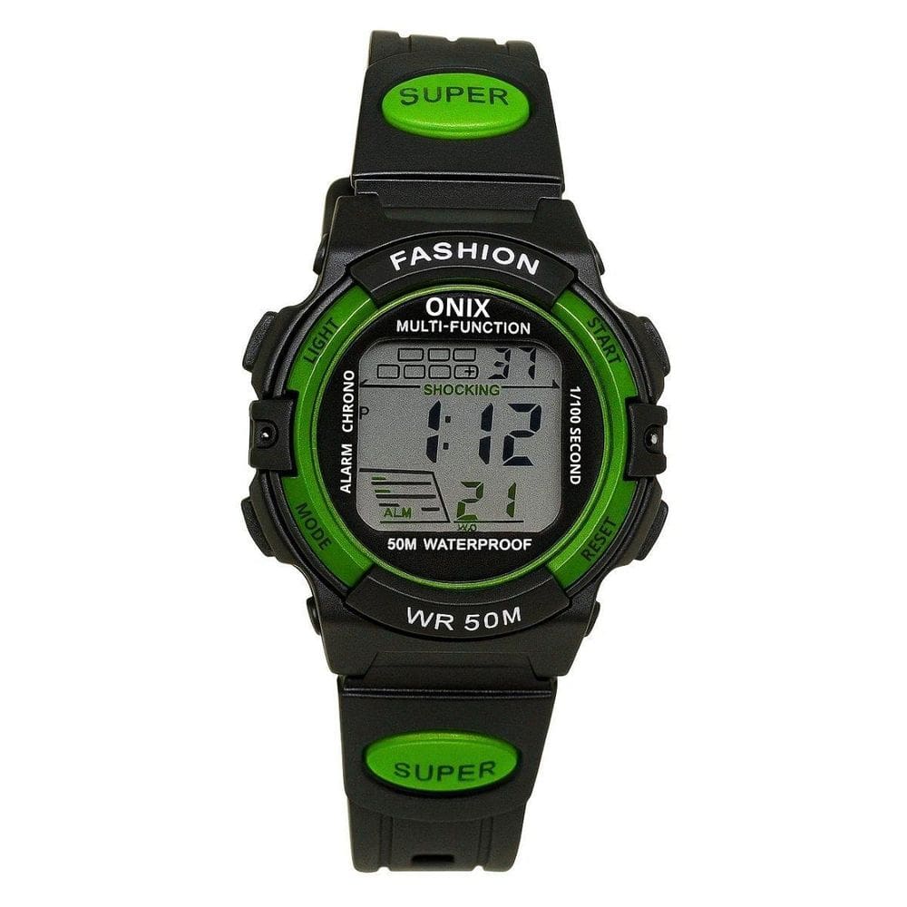 Relógio Menina Onix Digital It-619  0162  Preto E Verde