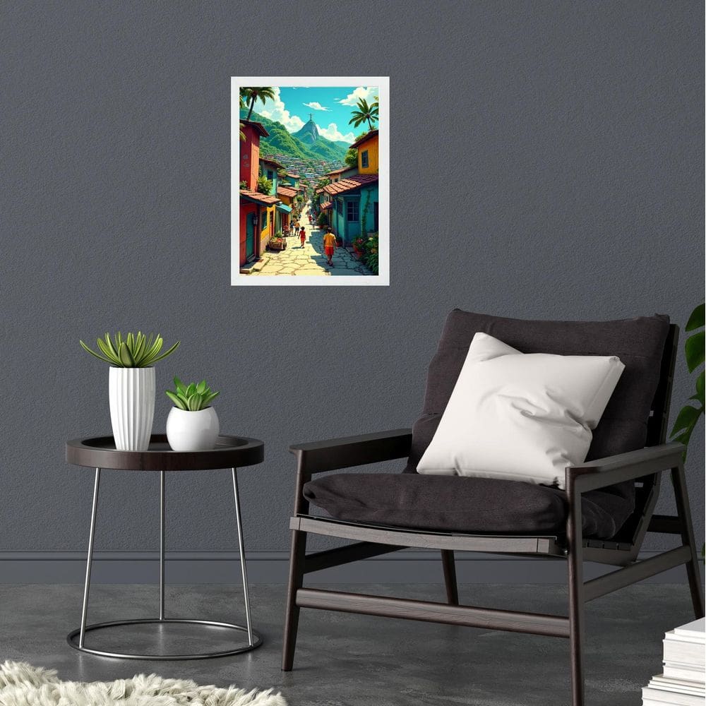 Quadro Decorativo Rio De Janeiro - Favela 33X24Cm