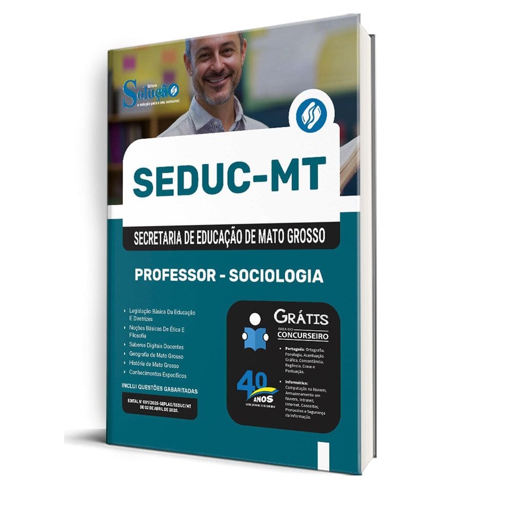 Apostila Concurso Seduc Mt 2025 - Professor - Sociologia