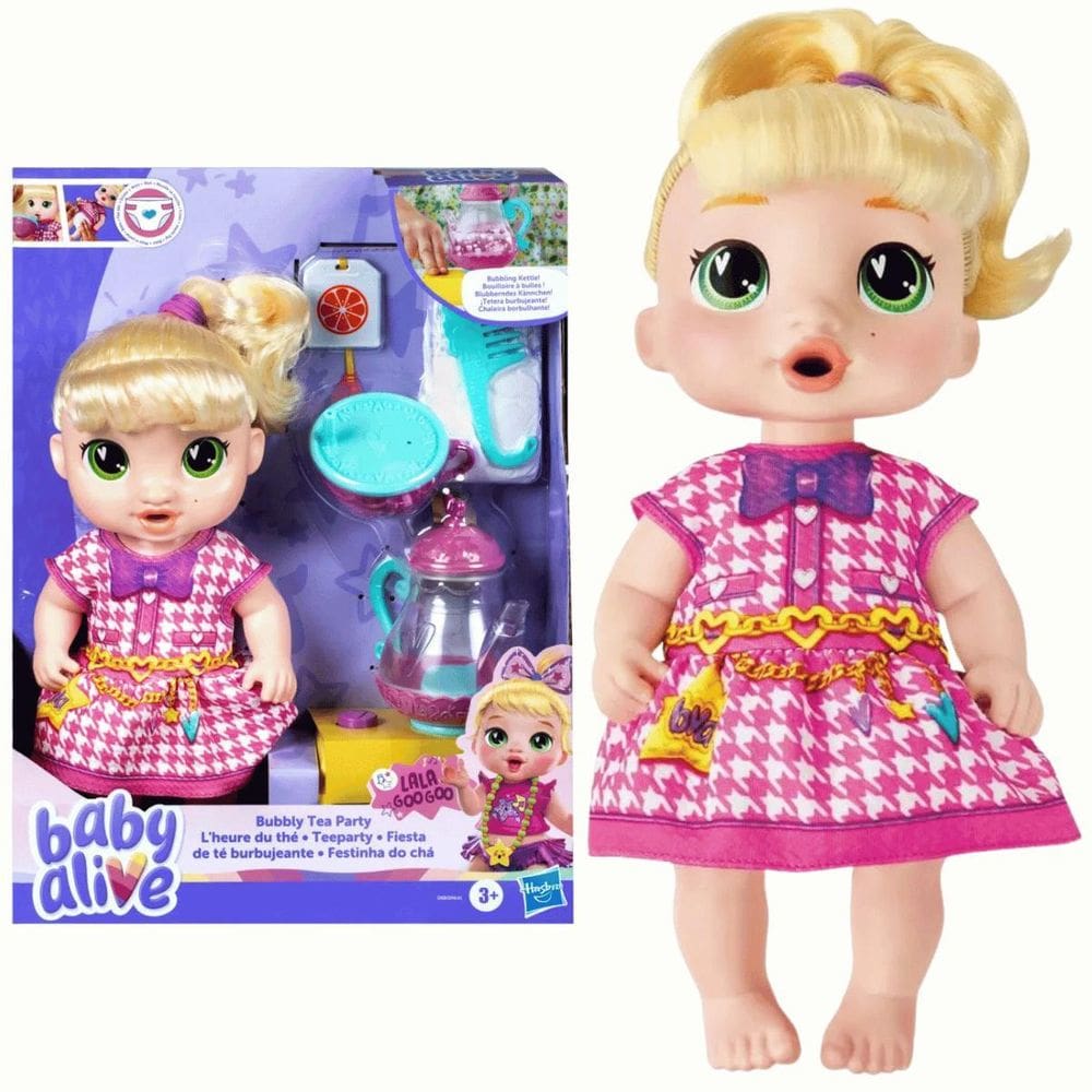 Boneca Baby Alive Loira Festinha Do Chá Faz Xixi 3+Hasbro