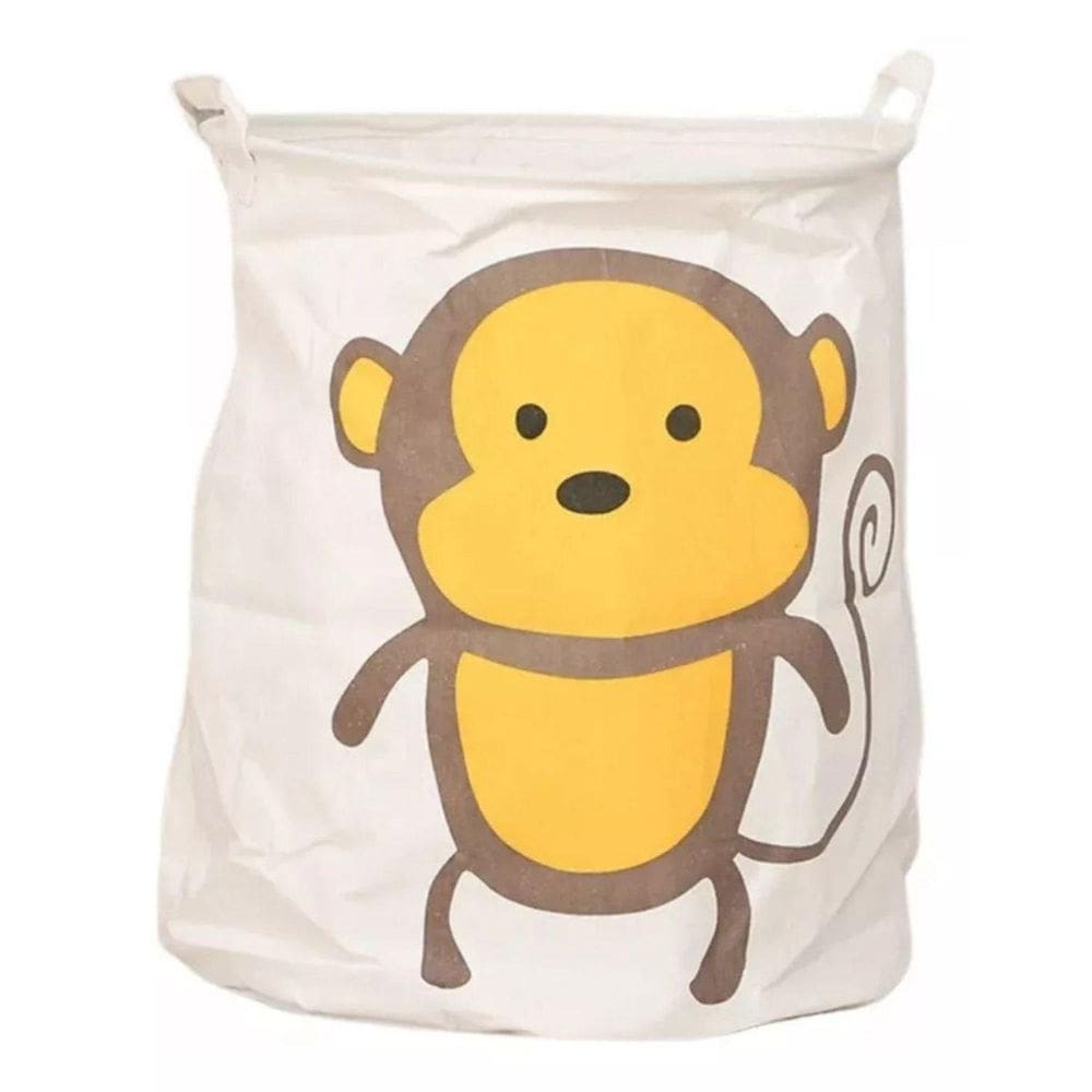 Cesto Multiuso Organizador De Brinquedos Macaco 40X50
