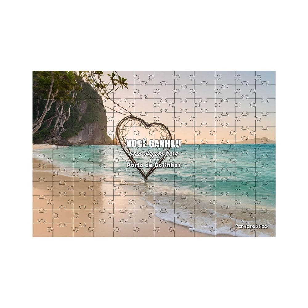 Quebra Cabeça Presenteie Viagem Porto Galinhas 150 Peças Mdf