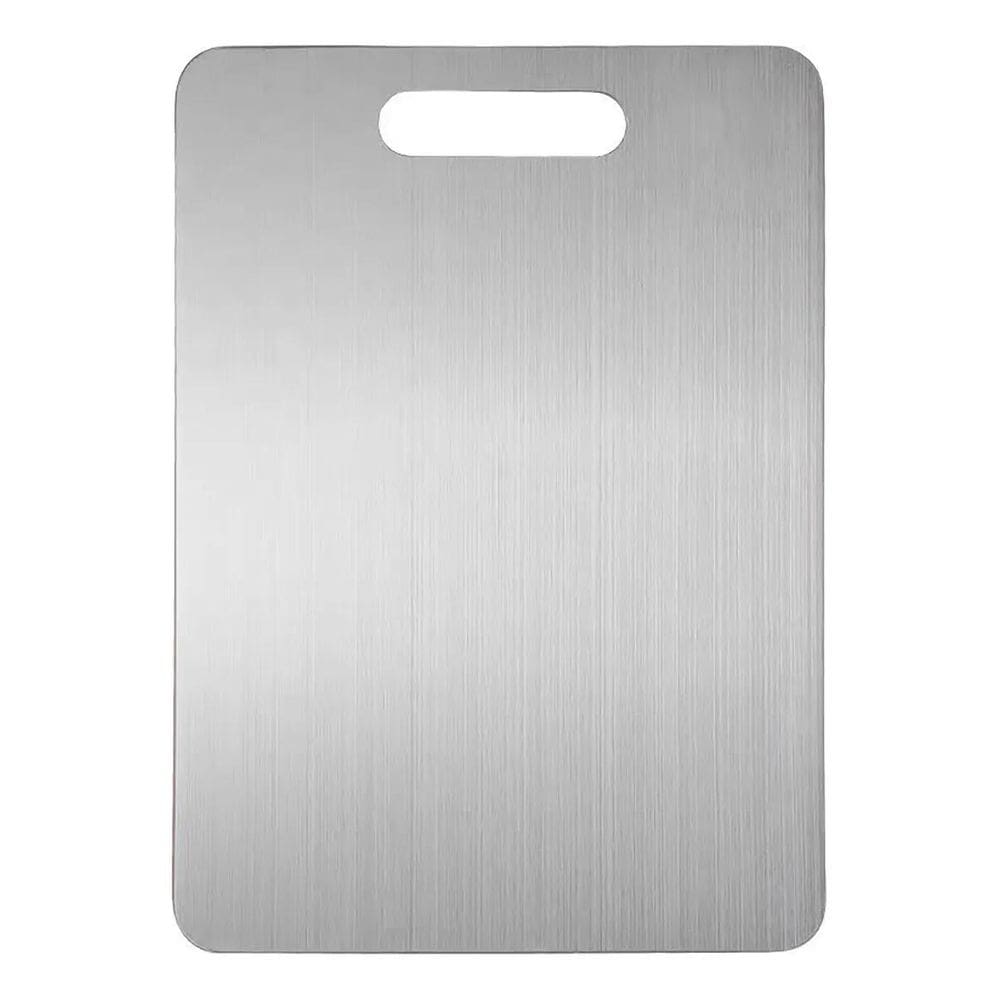 Tábua Corte Dupla Aço Inoxidável Cozinha Churrasco Carne