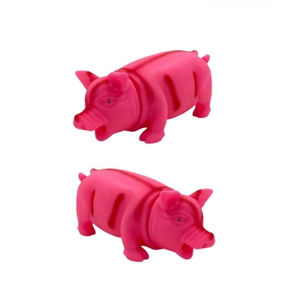 Brinquedo Pet Porco Grande Amigo Com Som Para Cachorro Rosa