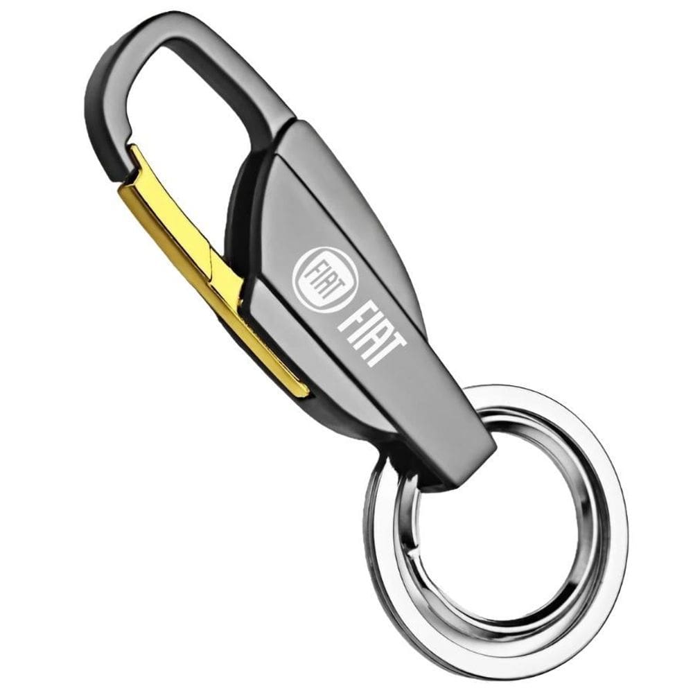 Chaveiro Aço Grafite/Dourado Fiat Pulse Argo Cronos Siena