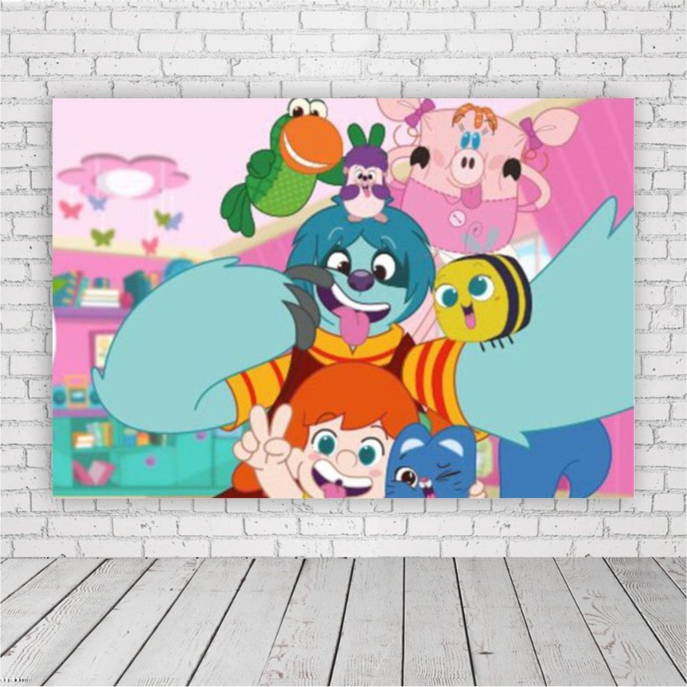 Painel Retangular O Diário De Mika 1,5X1,0M Lona Fosca