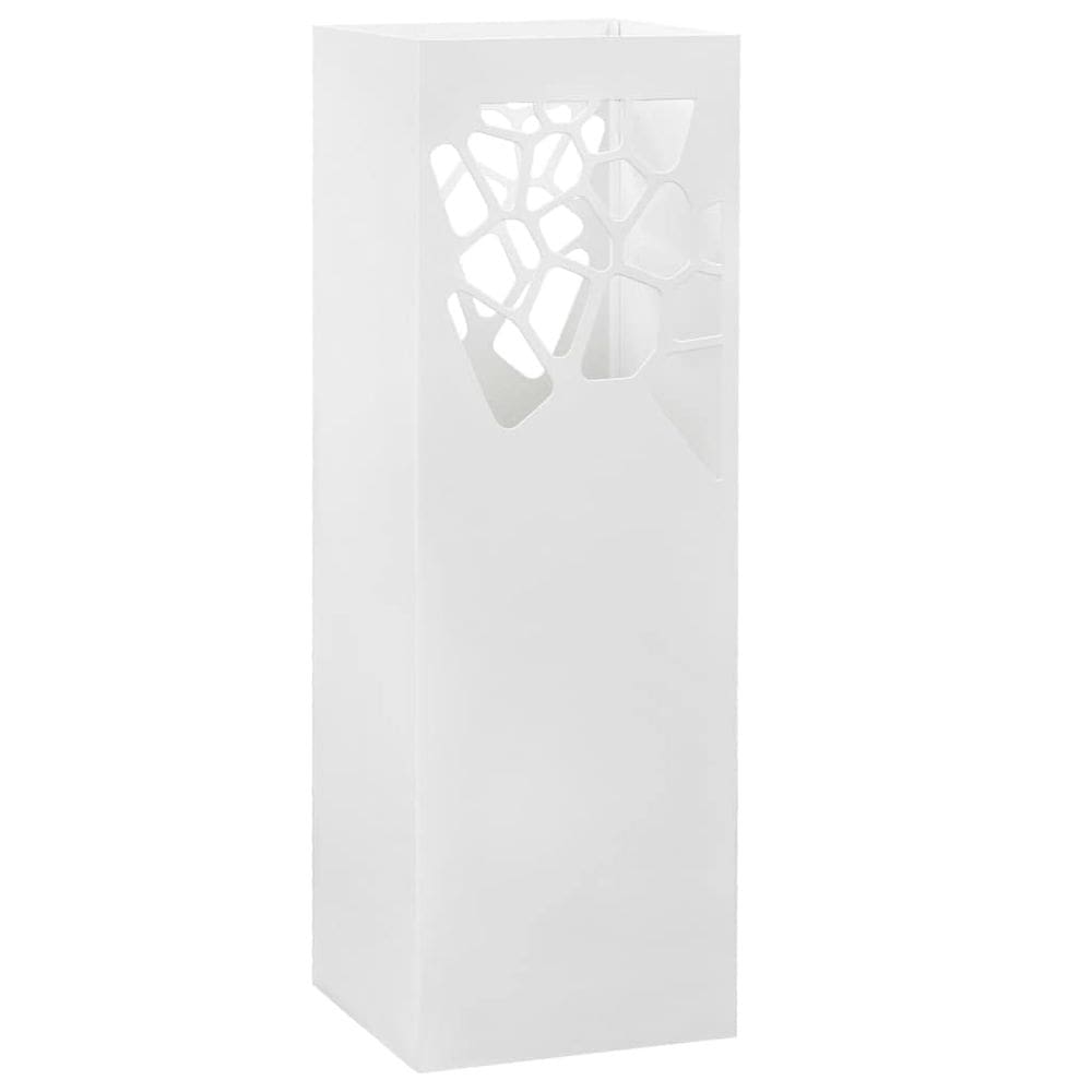 Suporte para guarda-chuvas vidaXL Durable White Revestido a Pó
