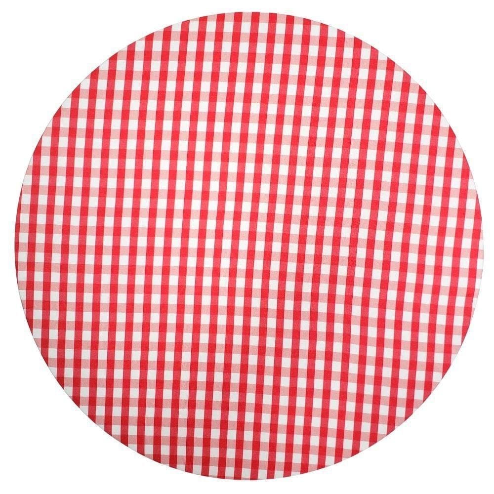 Kit 4 Capas Para Sousplat Xadrez Vermelho Branco 35x35cm