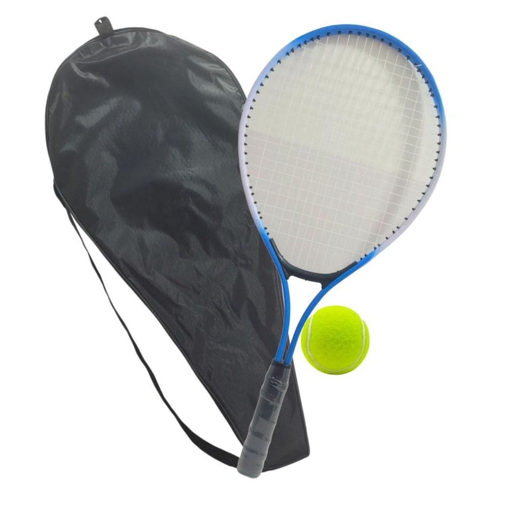 Raquete Tênis De Quadra Azul Semi + Bolinha