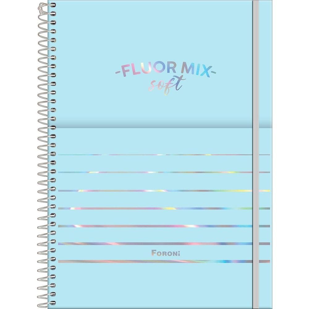 Caderno Universitario 10 Materias Fluor Mox Soft Escolar