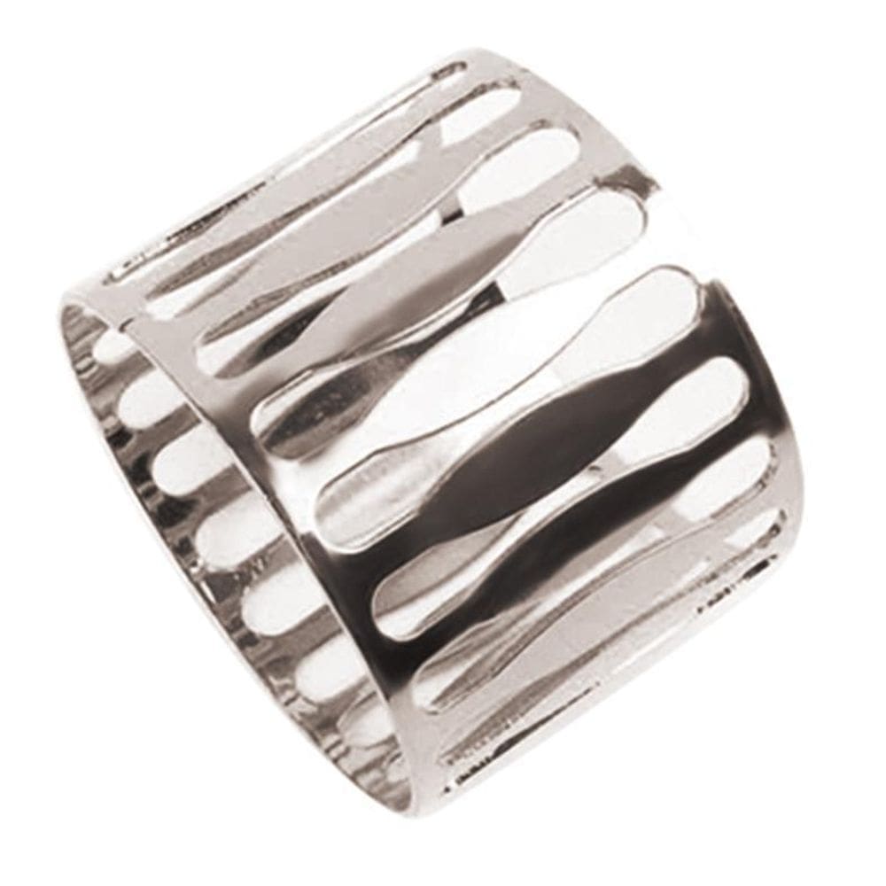 Porta Guardanapo Inox Prata 4 Peças