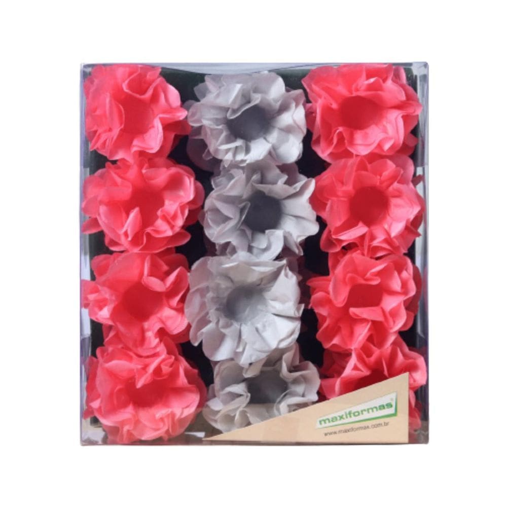 Forminhas Happy 3 Tons Seda Melancia/Cinza Claro/Melancia