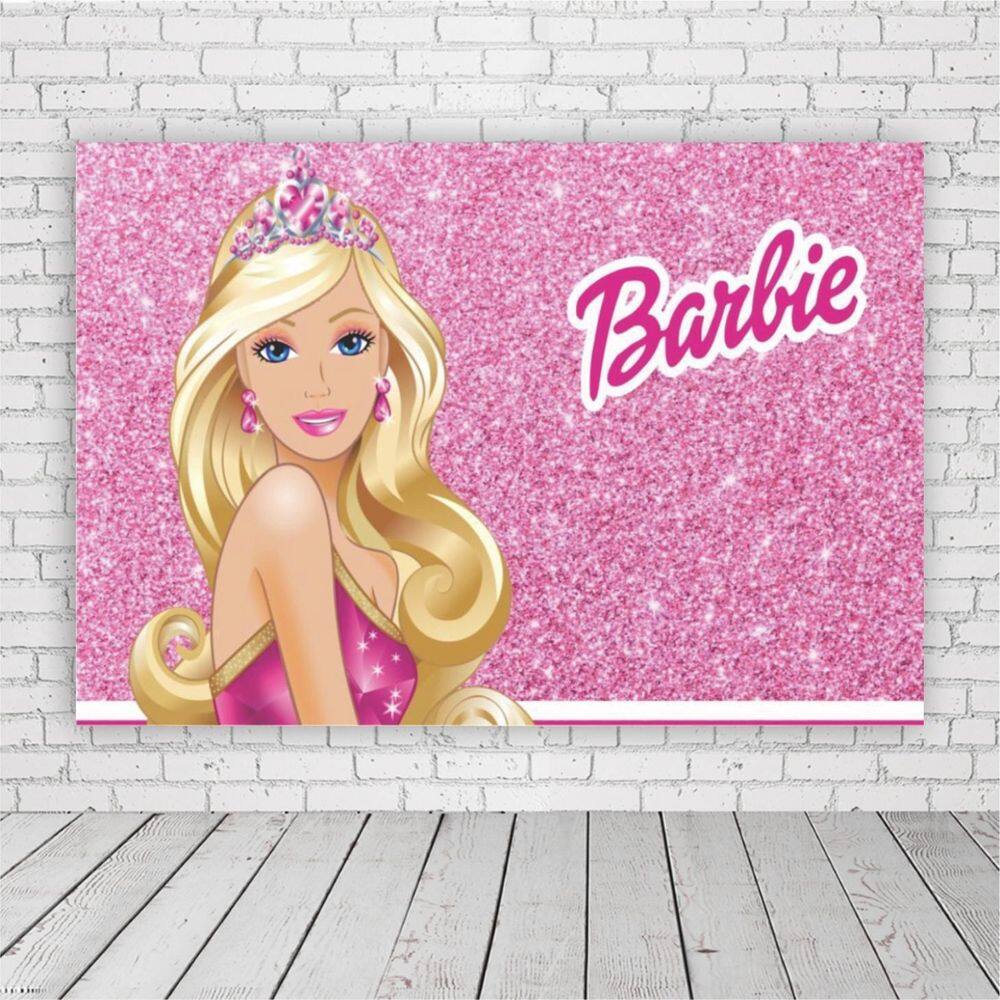 Painel Retangular Barbie 1,5X1,0M Lona Fosca