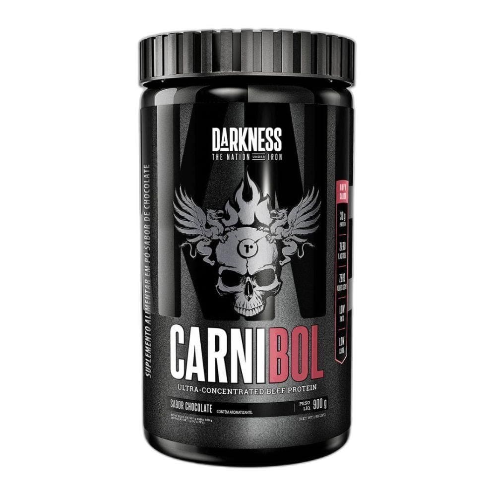 Kit Carnibol Isolado Chocolate 900G Coqueteleira - Darkness